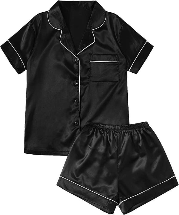 Damen-Satinpyjama